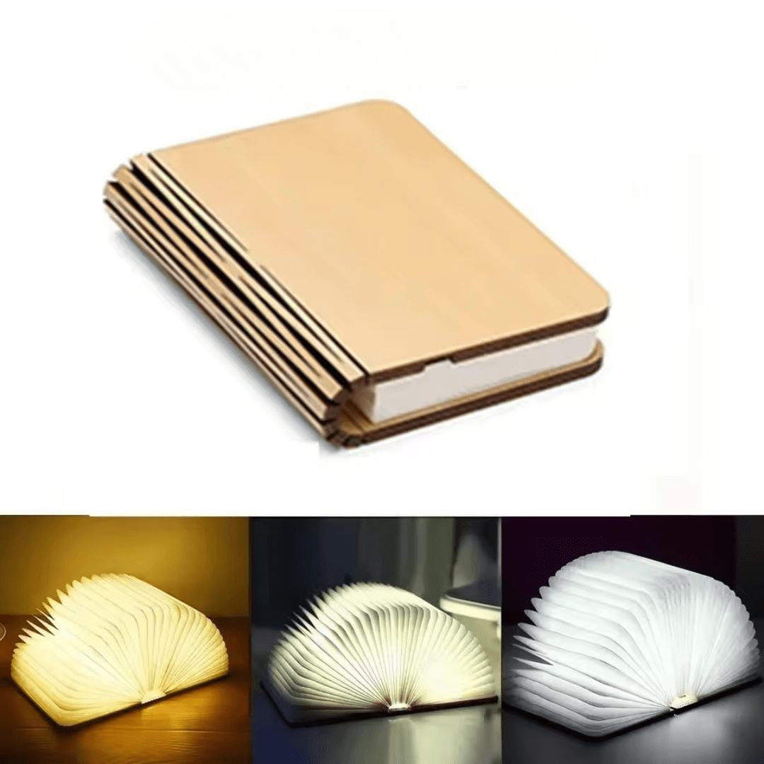 Lumibook Table Lamp — 360° Foldable Design, Rechargeable Light for Anywhere