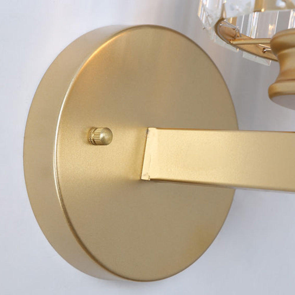 Elegant Crystal Wall Light - Modern Glass & Iron Sconce