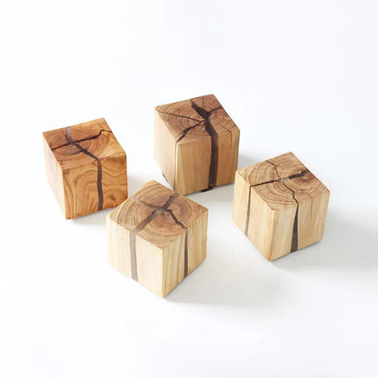 WoodAura Wall Light — Hand-Carved Solid Wood with Resin Inlay Design
