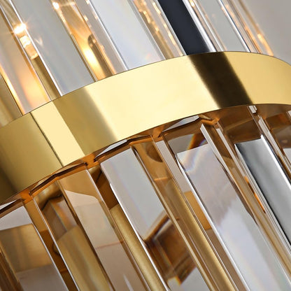 Crystal Wall Light | Elegant Modern Stainless Steel Sconce with Crystal Accents