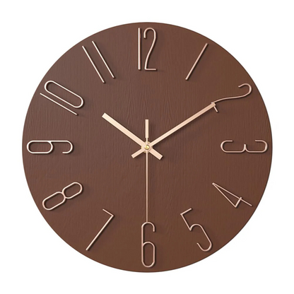 Noble Modern Wall Clock - Elegant Minimalist Gold Design