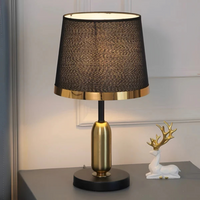 Vintage Black & Gold Table Lamp — Chic Modern Retro Accent Lighting