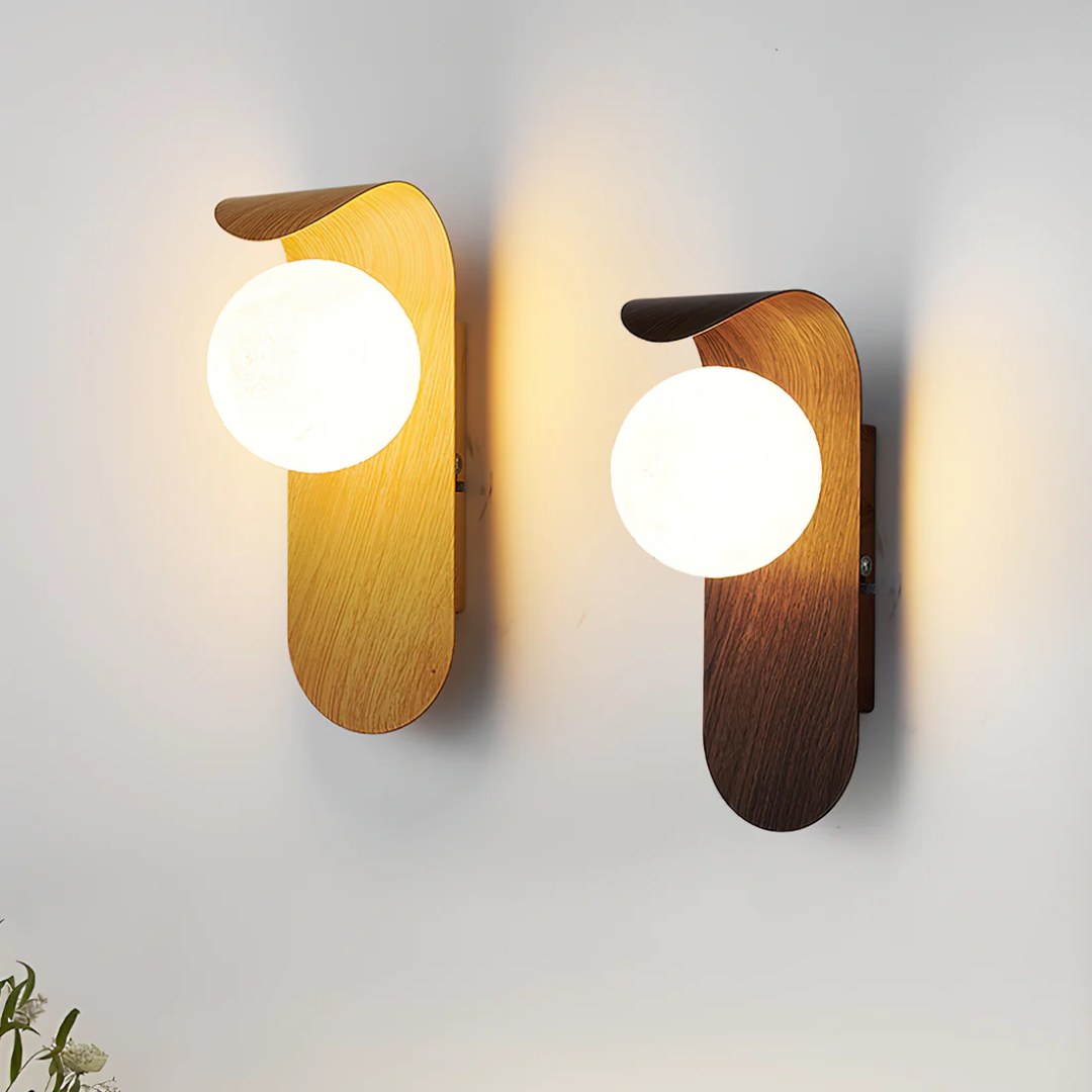 Icar Scandinavian LED Wall Lamp | Sleek Minimalist Wooden Design