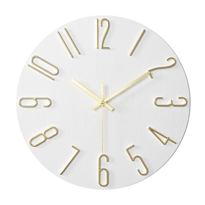 Noble Modern Wall Clock - Elegant Minimalist Gold Design