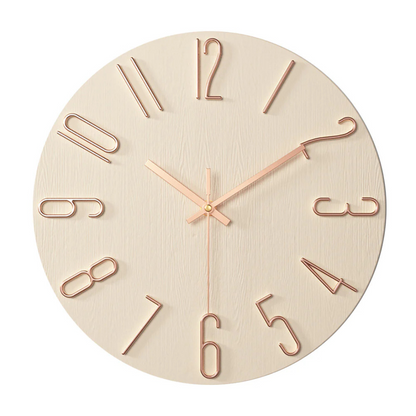 Noble Modern Wall Clock - Elegant Minimalist Gold Design