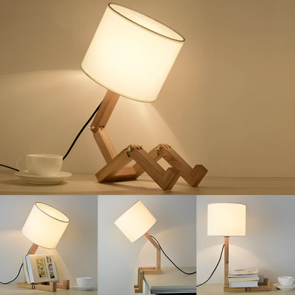 Rilna Table Lamp | Flexible Wooden Design for Cozy, Adjustable Lighting