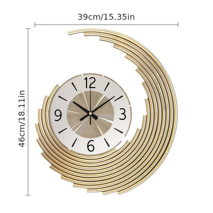 Sleek 3D Metal Wall Clock - Modern Design with Silent Quartz Movement, Decorative Accent