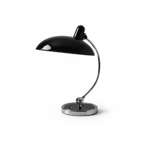 ScandiArc Table Lamp with Bauhaus-Inspired Curved Metal Design