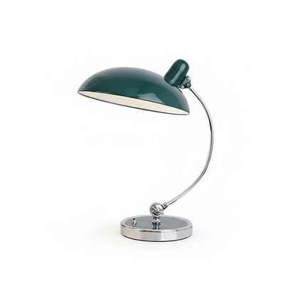 ScandiArc Table Lamp with Bauhaus-Inspired Curved Metal Design