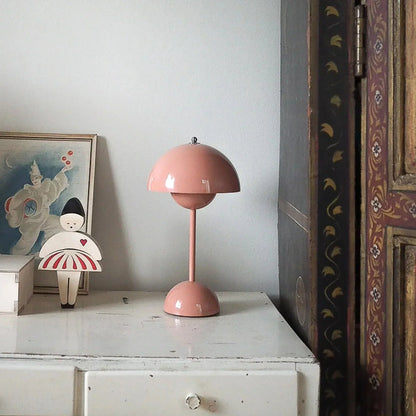 Mushroom Pod LED Table Lamp - Rechargeable, Touch-Activated Night Light