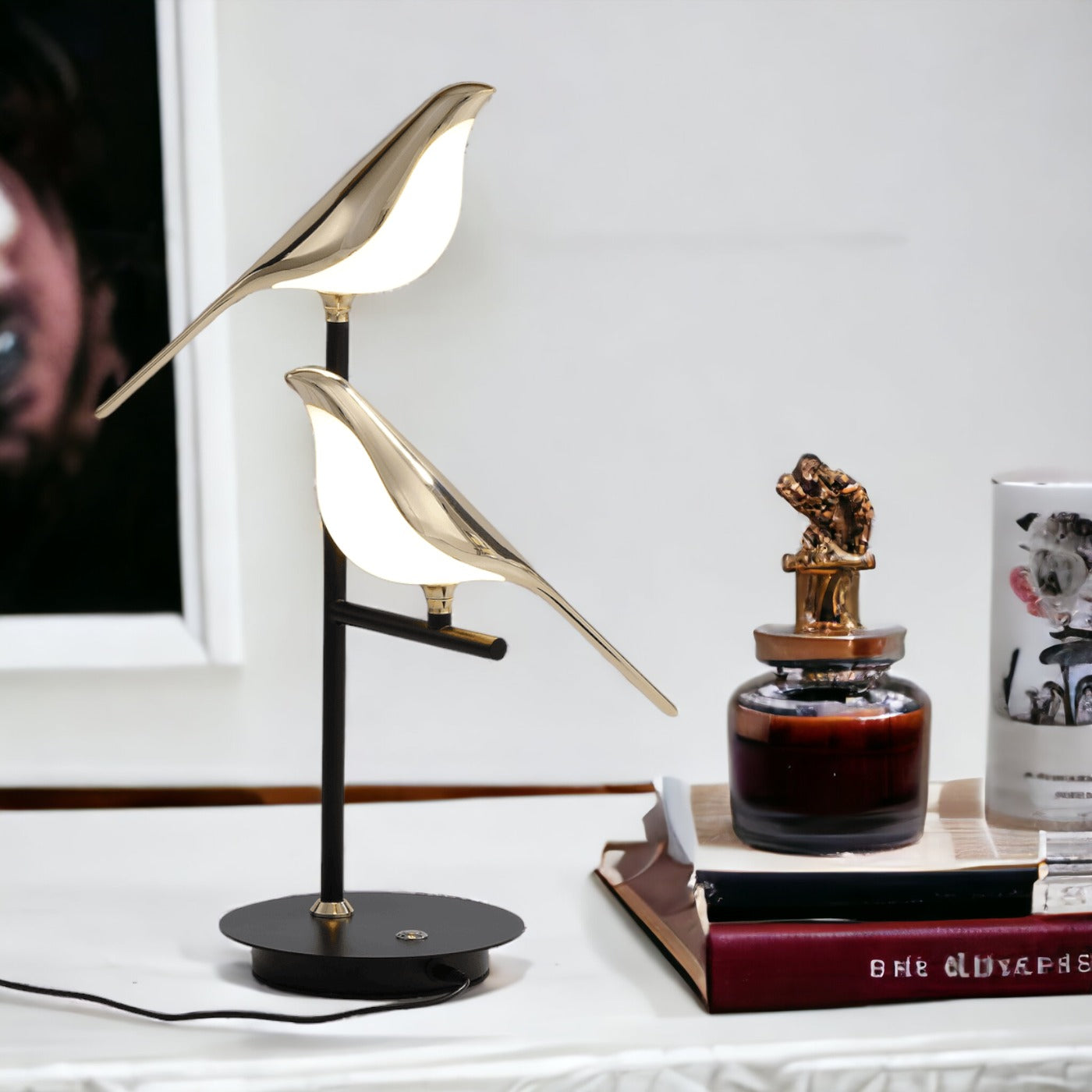 Golden Birdlight Wall Lamp — Modern Nordic LED Sconce with Warm Glow