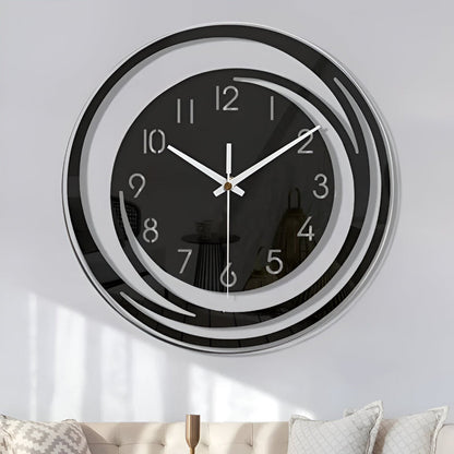 Sorana Modern Black Acrylic Wall Clock - Sleek Scandinavian Design