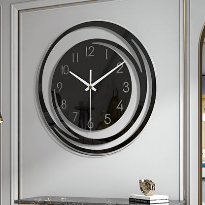 Sorana Modern Black Acrylic Wall Clock - Sleek Scandinavian Design