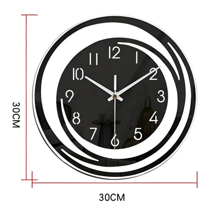 Sorana Modern Black Acrylic Wall Clock - Sleek Scandinavian Design