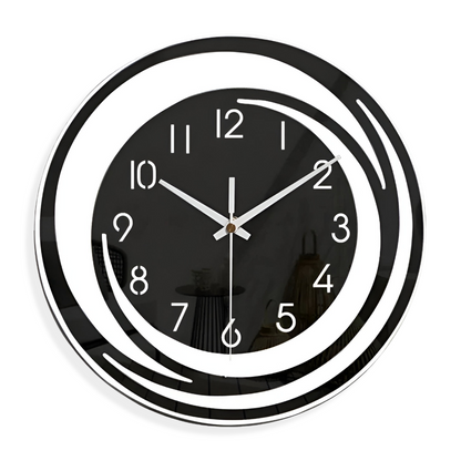 Sorana Modern Black Acrylic Wall Clock - Sleek Scandinavian Design