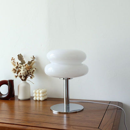 Italian Designer Glass Table Lamp — Sleek Modern-Retro Accent Light for Stylish Interiors