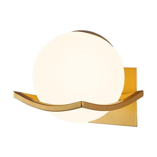 Makar Wall Light | Sleek Modern European Glass Globe Sconce