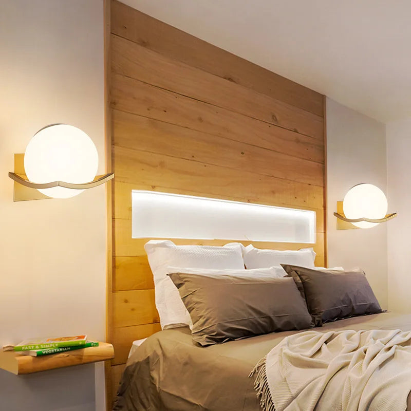 Makar Wall Light | Sleek Modern European Glass Globe Sconce