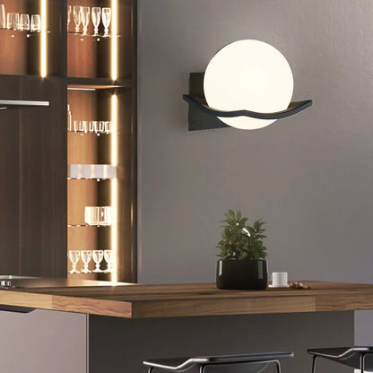 Makar Wall Light | Sleek Modern European Glass Globe Sconce