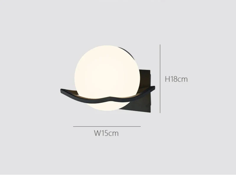 Makar Wall Light | Sleek Modern European Glass Globe Sconce
