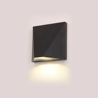 Sleek Black LED Wall Light - 5W Waterproof Aluminium Outdoor Lamp