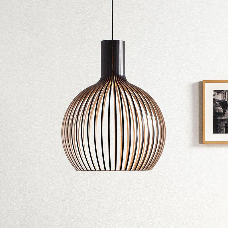 Artisan Wooden Pendant Light — Natural Scandinavian Design for a Warm, Minimal Glow