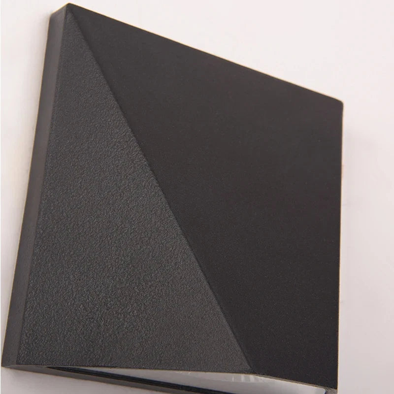 Sleek Black LED Wall Light - 5W Waterproof Aluminium Outdoor Lamp