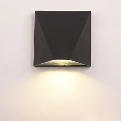 Sleek Black LED Wall Light - 5W Waterproof Aluminium Outdoor Lamp