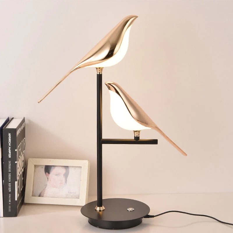 Golden Birdlight Wall Lamp — Modern Nordic LED Sconce with Warm Glow