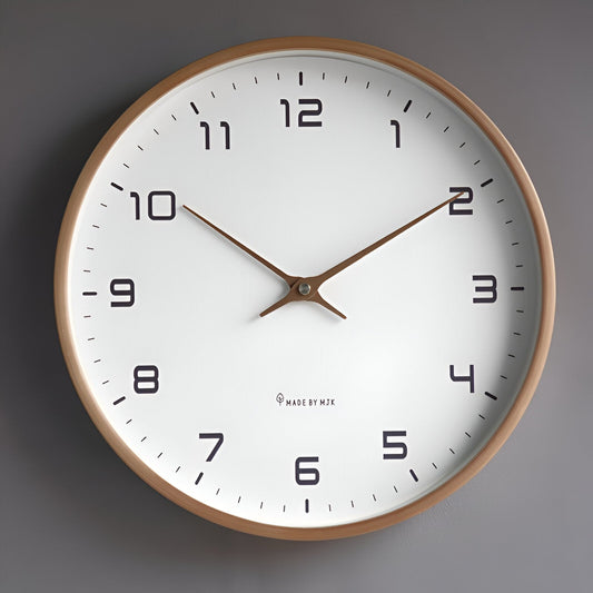 Nordic Wall Clock with a Sleek Minimalist Wood Frame