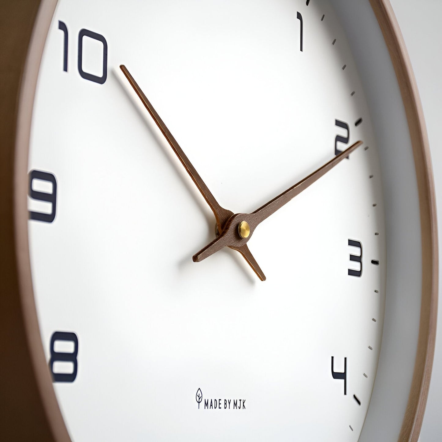 Nordic Wall Clock with a Sleek Minimalist Wood Frame