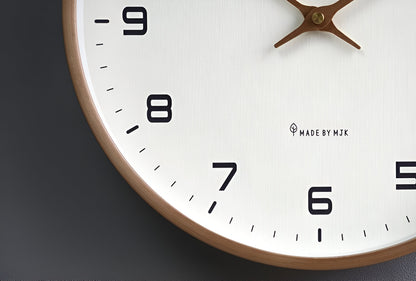 Nordic Wall Clock with a Sleek Minimalist Wood Frame