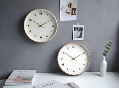 Nordic Wall Clock with a Sleek Minimalist Wood Frame