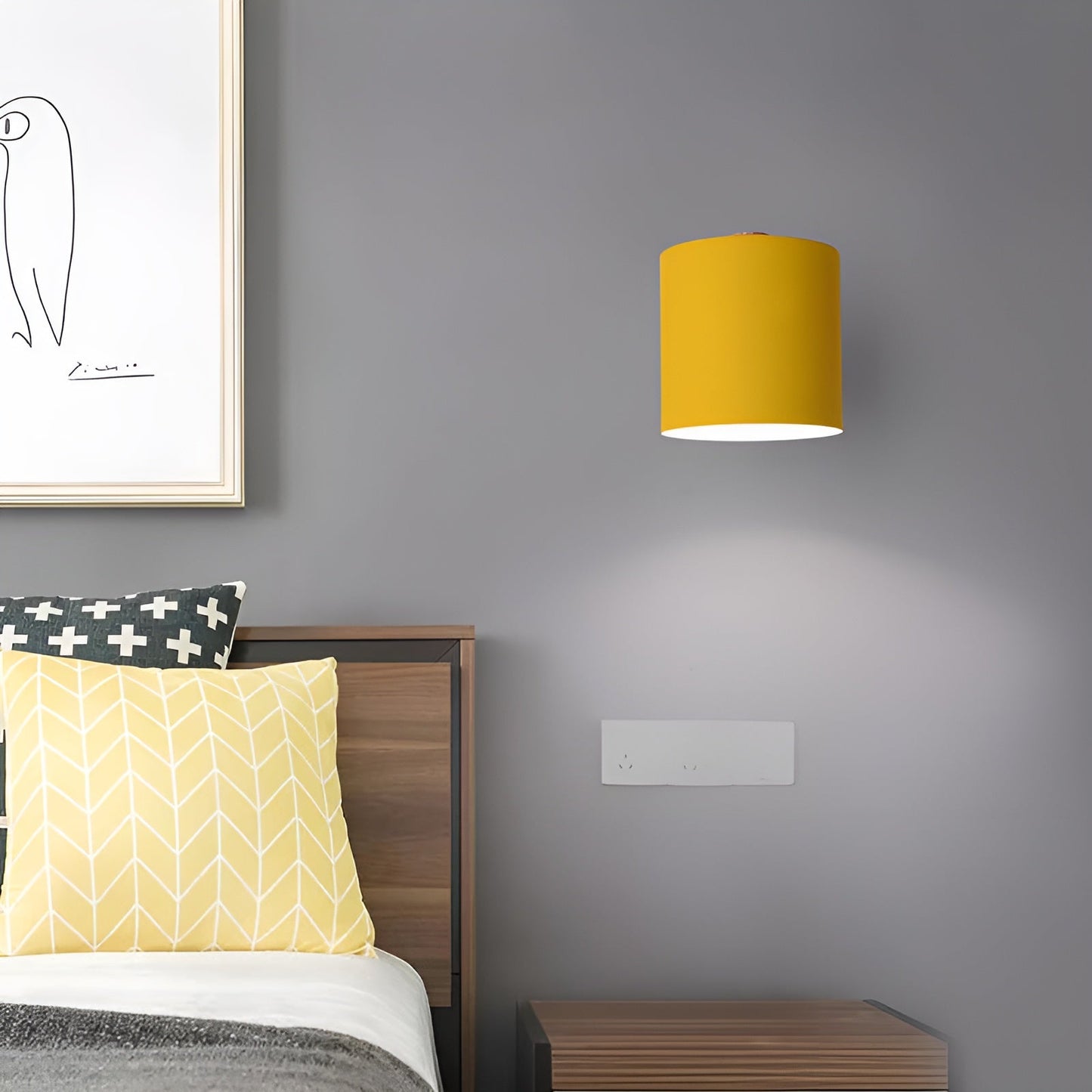 NordicGlow Adjustable Wall Lamp – Soft Pastel, Scandinavian Design