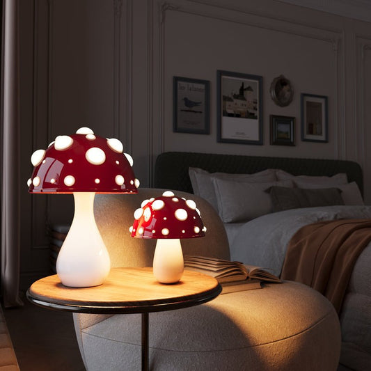 LED Mushroom Table Lamp – Sleek, Modern Amanita-Inspired Lighting