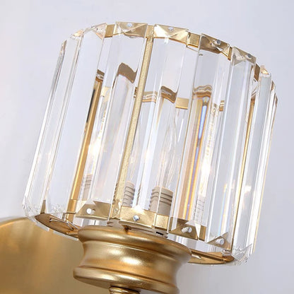 Elegant Crystal Wall Light - Modern Glass & Iron Sconce