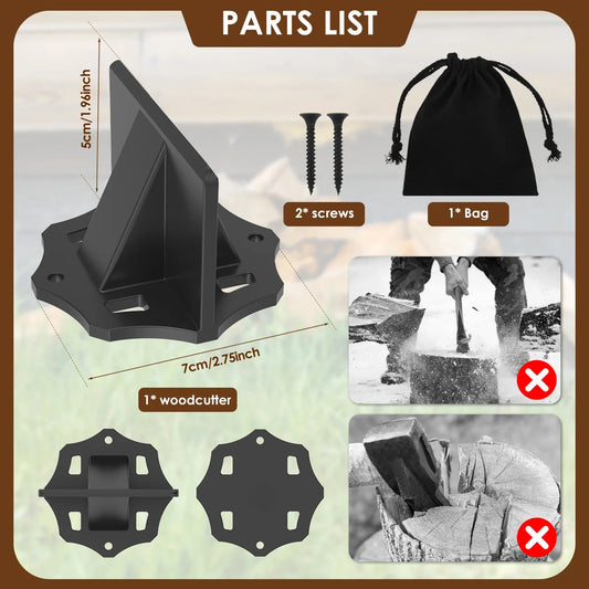 KindlePro Portable Carbon Steel Log Splitter – Durable, Compact Wood-Splitting Tool with Cloth Bag