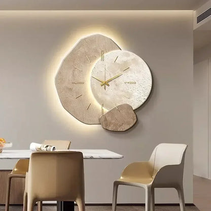 LumoClock - Large Modern Wall Clock with Silent Quartz Movement & Ambient LED Light