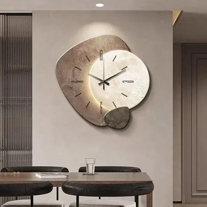LumoClock - Large Modern Wall Clock with Silent Quartz Movement & Ambient LED Light