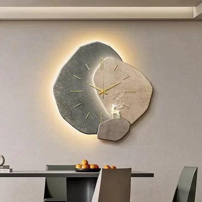 LumoClock - Large Modern Wall Clock with Silent Quartz Movement & Ambient LED Light
