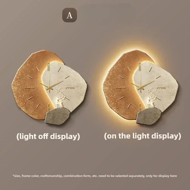 LumoClock - Large Modern Wall Clock with Silent Quartz Movement & Ambient LED Light