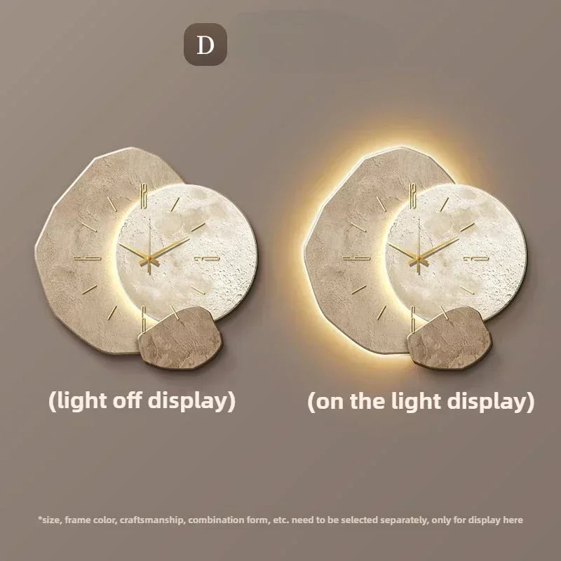 LumoClock - Large Modern Wall Clock with Silent Quartz Movement & Ambient LED Light