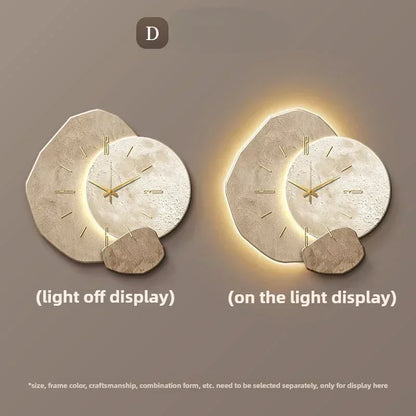 LumoClock - Large Modern Wall Clock with Silent Quartz Movement & Ambient LED Light