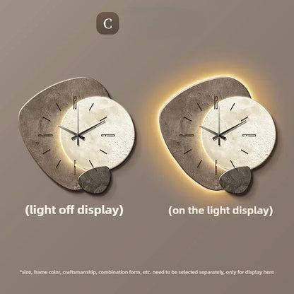 LumoClock - Large Modern Wall Clock with Silent Quartz Movement & Ambient LED Light