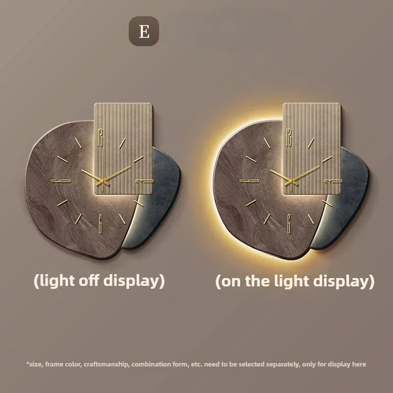 LumoClock - Large Modern Wall Clock with Silent Quartz Movement & Ambient LED Light
