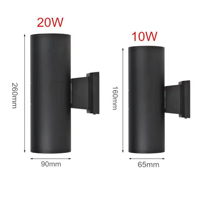 Sleek Modern Outdoor Wall Light — Waterproof LED Sconce with Up & Down Lighting