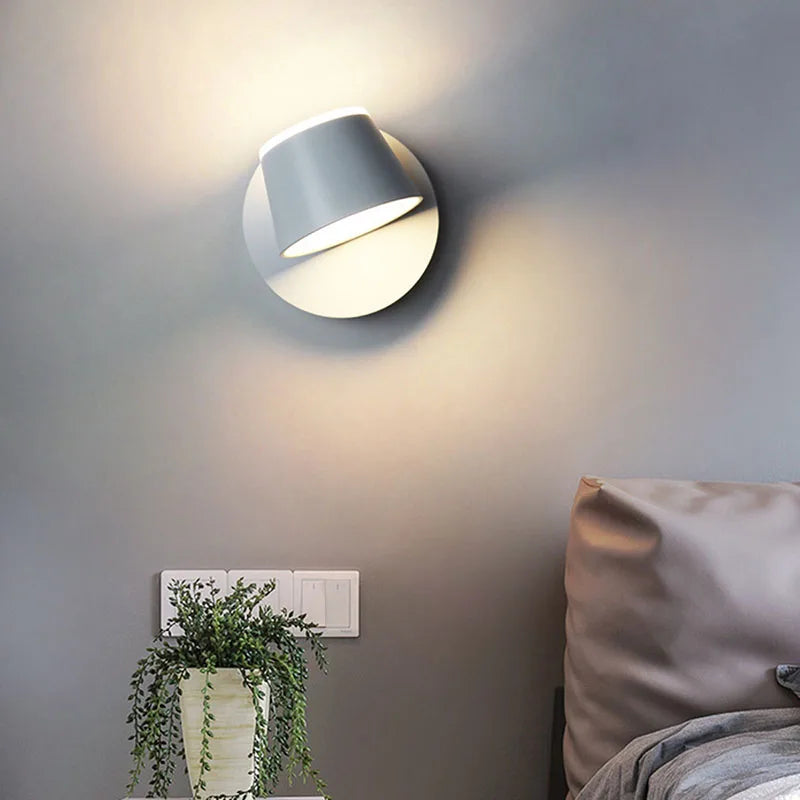 Rotating LED Wall Lamp - Modern, Adjustable Lighting for Any Space