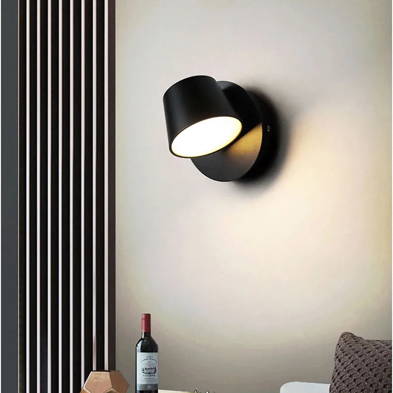 Rotating LED Wall Lamp - Modern, Adjustable Lighting for Any Space