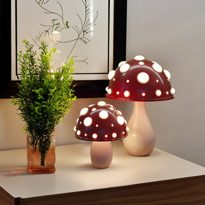 LED Mushroom Table Lamp – Sleek, Modern Amanita-Inspired Lighting