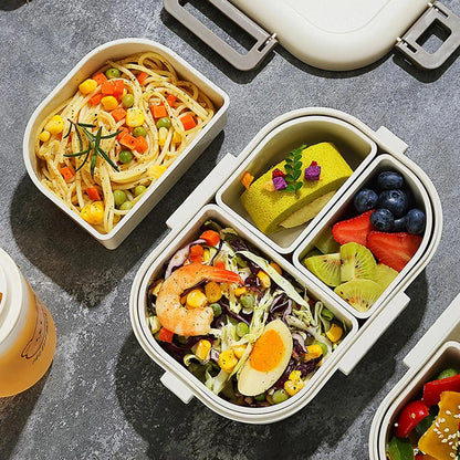 FreshMate Portable Bento Lunch Box — Leak-Proof 3-Compartment Design for On-The-Go Meals